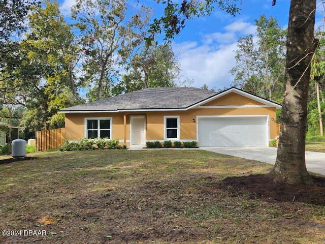 ranch-style home with a garage