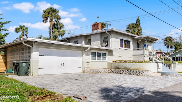 front facade featuring a garage