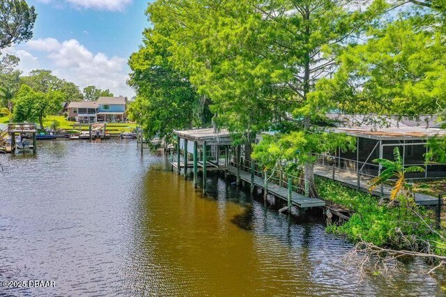 32 Twin River Dr, Ormond Beach, FL 32174 - dock area with a water view