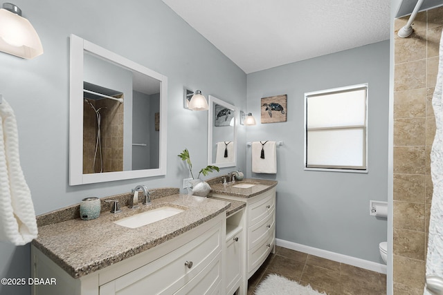 59 Blakeport Ln, Palm Coast, FL 32137 - full bath with vanity, a tile shower, and tile patterned flooring