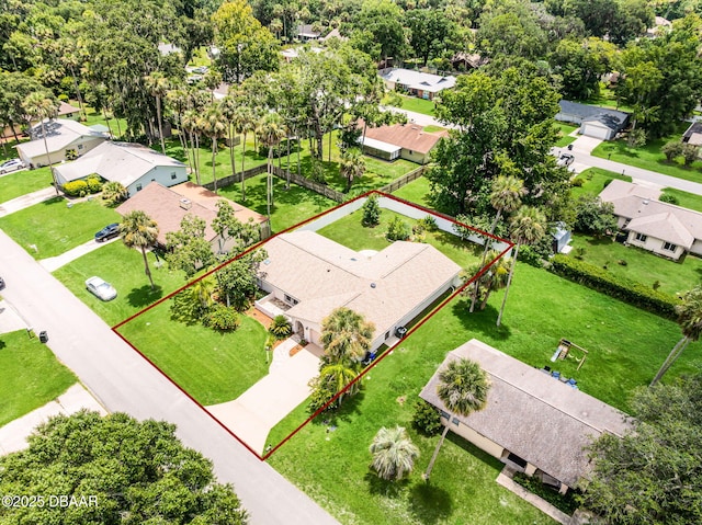 59 Blakeport Ln, Palm Coast, FL 32137 - aerial view of residential area featuring property parcel outlined