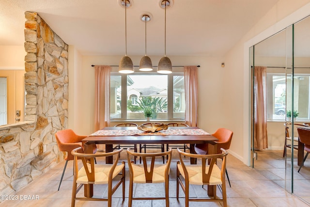 dining space featuring plenty of natural light