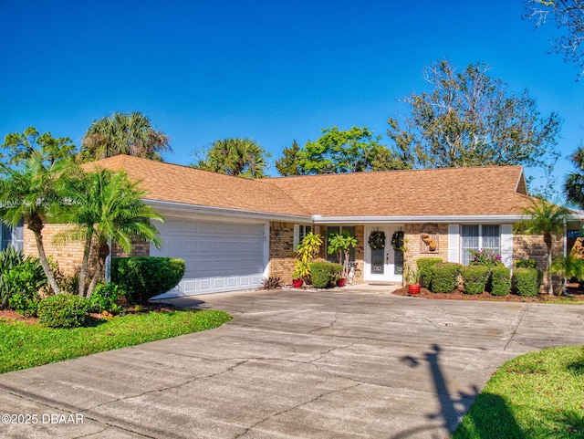 ranch-style house with a garage