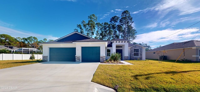 view of front of property with a front yard