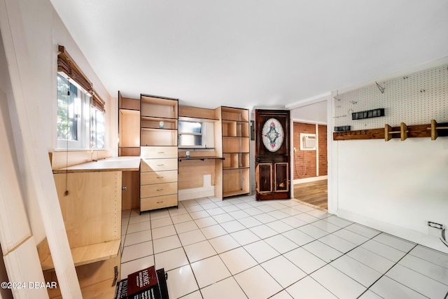 kitchen featuring light tile patterned floors