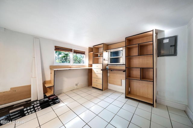 kitchen featuring light tile patterned flooring