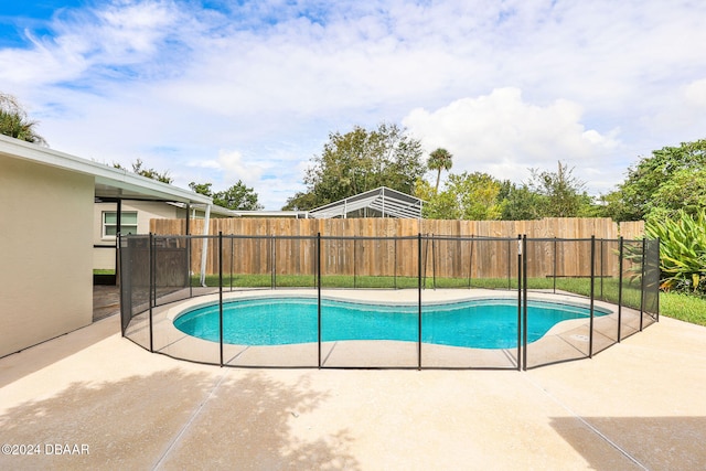 view of pool featuring a patio area