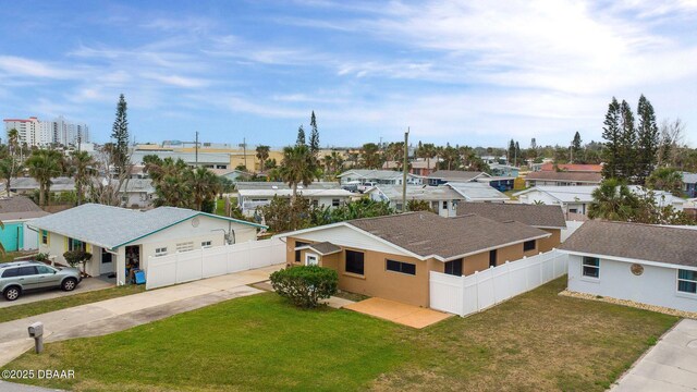 drone / aerial view featuring a residential view