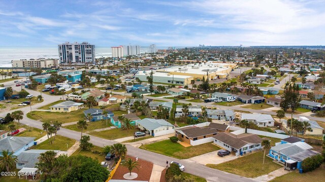 drone / aerial view with a view of city