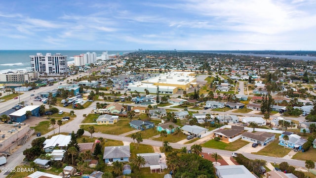 bird's eye view with a water view and a city view