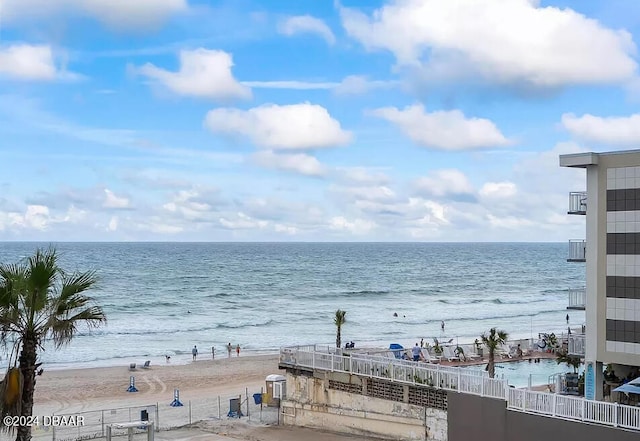 water view with a view of the beach