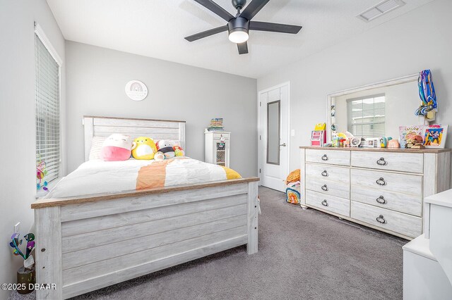 3417 Medici Blvd, New Smyrna Beach, FL 32168 - bedroom featuring carpet flooring and ceiling fan