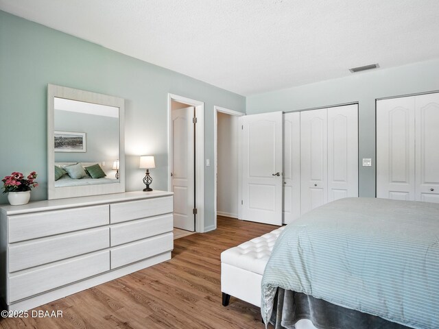 257 Sweet Bay Ave, New Smyrna Beach, FL 32168 - bedroom with multiple closets, wood finished floors, and baseboards