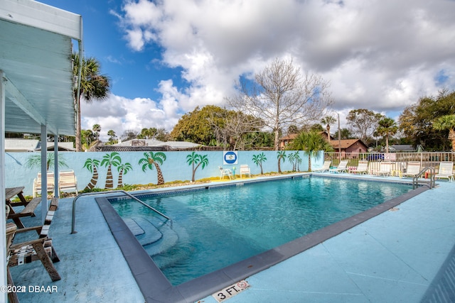 view of pool with a patio