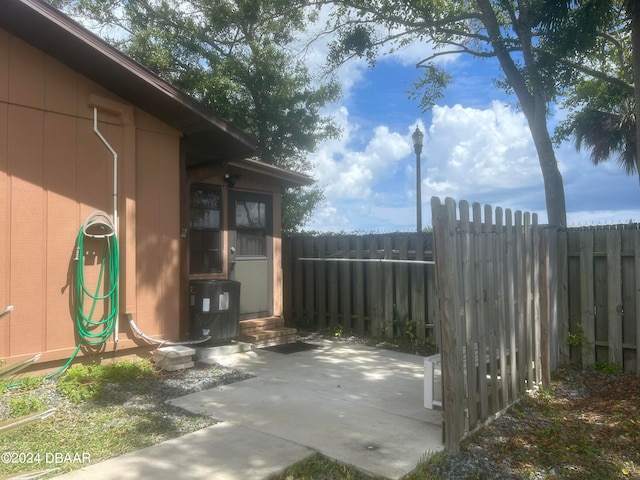 view of patio / terrace with central AC