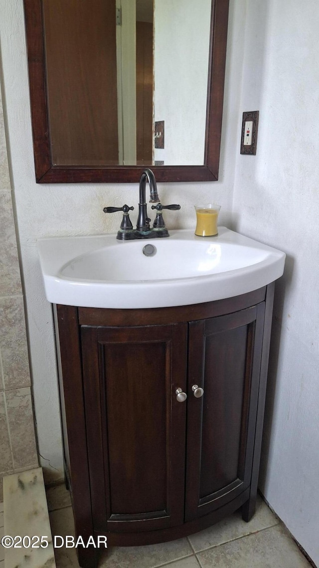 179 Ponce De Leon Dr, Ormond Beach, FL 32176 - bathroom with vanity and tile patterned floors
