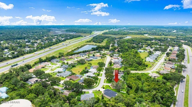 5935 Shady Creek Ln, Port Orange, FL 32128 - aerial perspective of suburban area featuring a nearby body of water and a highway