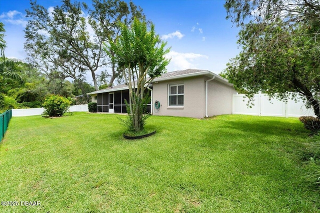 5935 Shady Creek Ln, Port Orange, FL 32128 - back of house featuring a sunroom and stucco siding