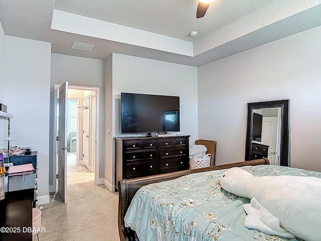 200 Azure Mist Way, Daytona Beach, FL 32124 - bedroom featuring light carpet, baseboards, and a ceiling fan