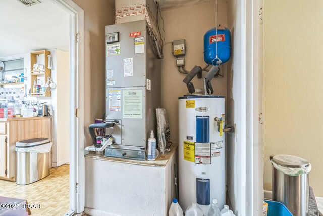 3304 India Palm Dr, Edgewater, FL 32141 - utilities featuring electric water heater and heating unit