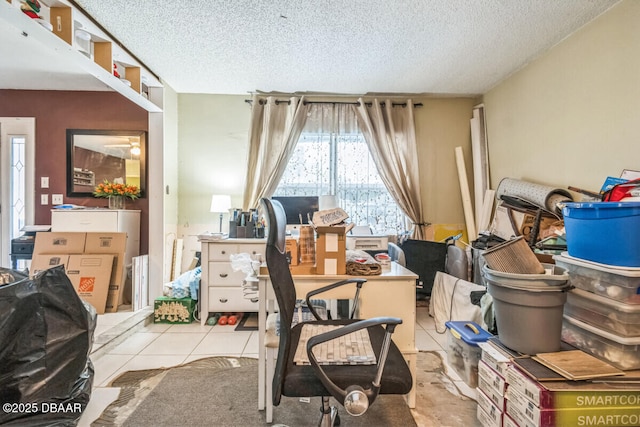 3304 India Palm Dr, Edgewater, FL 32141 - office space with a textured ceiling and tile patterned flooring