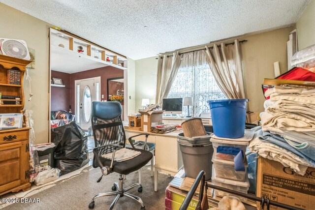 3304 India Palm Dr, Edgewater, FL 32141 - carpeted office featuring a textured ceiling
