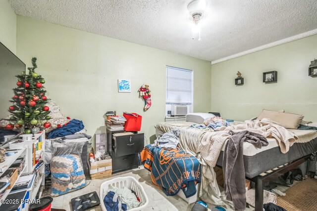 3304 India Palm Dr, Edgewater, FL 32141 - bedroom with cooling unit and a textured ceiling