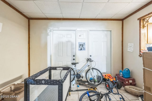 3304 India Palm Dr, Edgewater, FL 32141 - foyer featuring a drop ceiling and tile patterned flooring