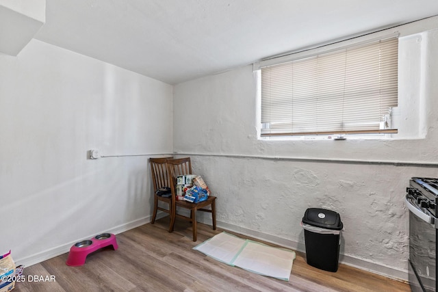 interior space with hardwood / wood-style floors