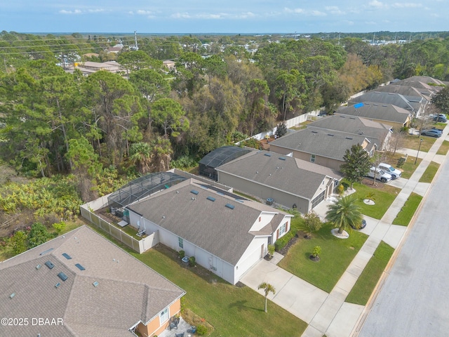 drone / aerial view with a residential view