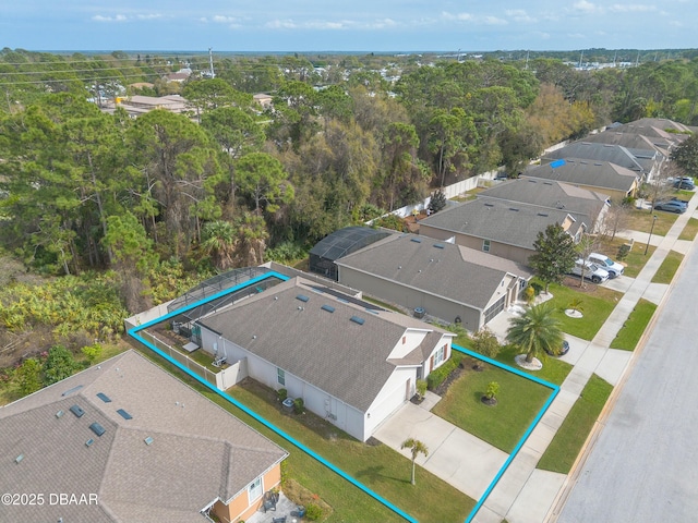 bird's eye view featuring a residential view