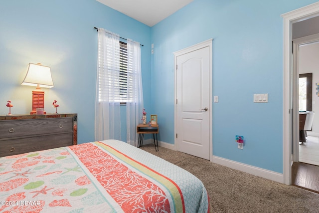 view of carpeted bedroom