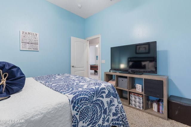 bedroom with carpet