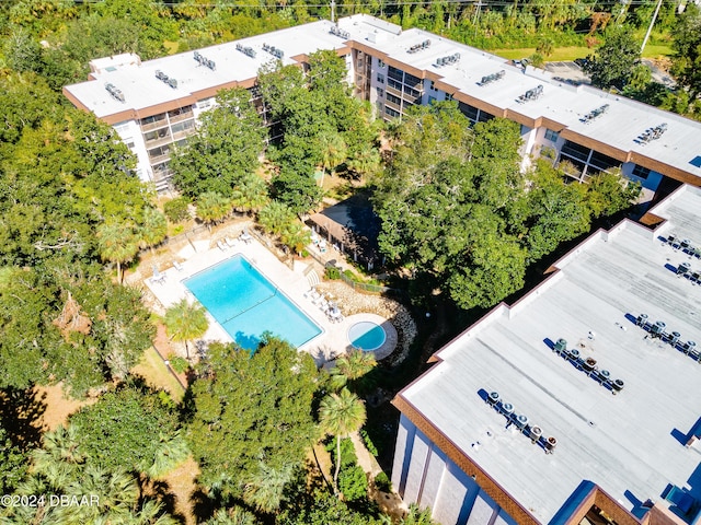 640 N Nova Rd Unit 104, Ormond Beach, FL 32174 - drone / aerial view of a pool area and apartment complex / building