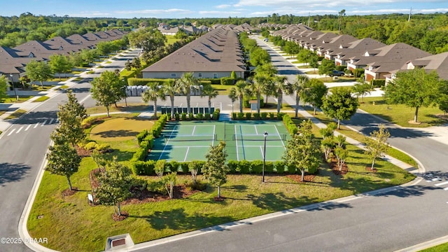 bird's eye view with a residential view