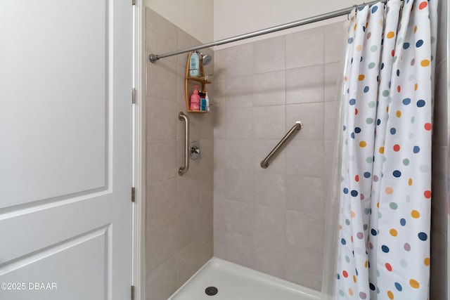 full bathroom with a stall shower