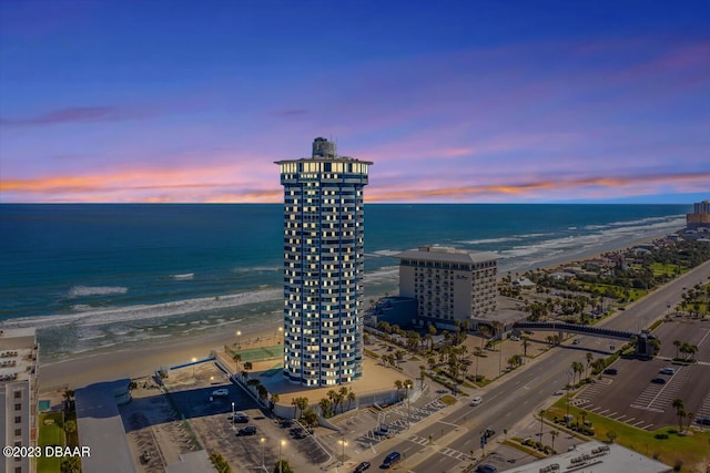 2625 S Atlantic Ave Unit 7Nw, Daytona Beach Shores, FL 32118 - aerial view at dusk of view of water and beach