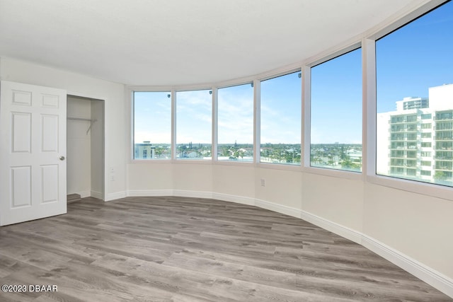 unfurnished sunroom featuring a wealth of natural light