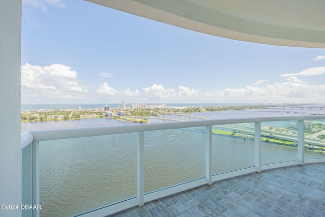 231 Riverside Dr Unit 2601-1, Daytona Beach, FL 32117 - balcony with a water view and a view of city