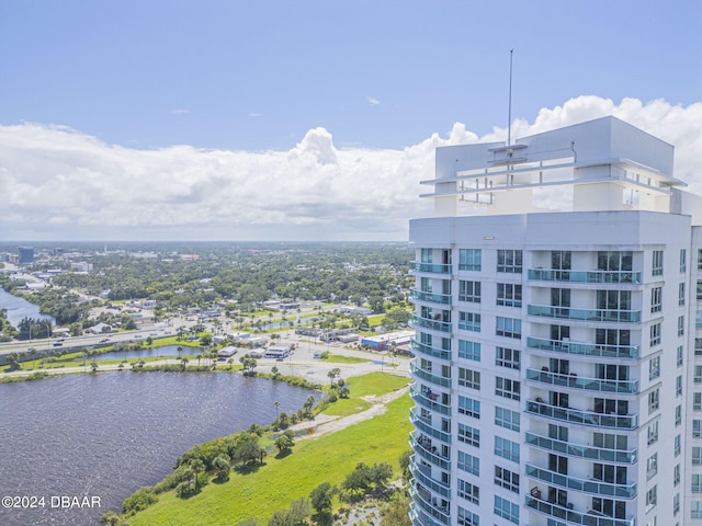 231 Riverside Dr Unit 2601-1, Daytona Beach, FL 32117 - drone / aerial view of a large body of water and apartment complex / building