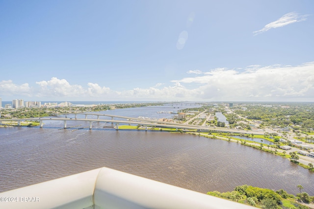 231 Riverside Dr Unit 2601-1, Daytona Beach, FL 32117 - water view featuring a notable bridge and nearby urban area