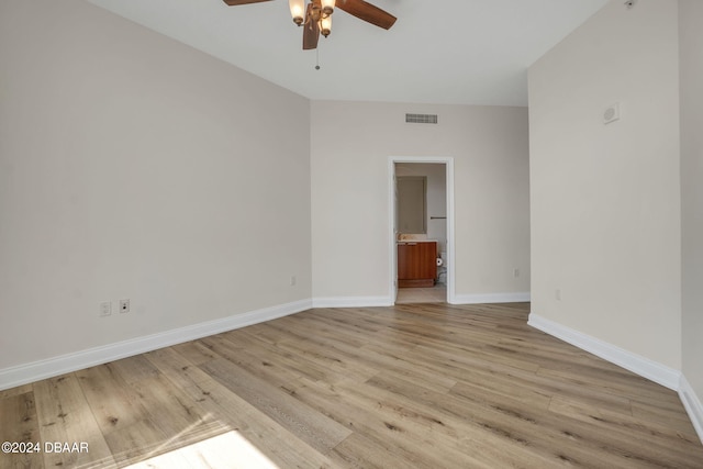 231 Riverside Dr Unit 2601-1, Daytona Beach, FL 32117 - spare room with ceiling fan, baseboards, and light wood-style floors