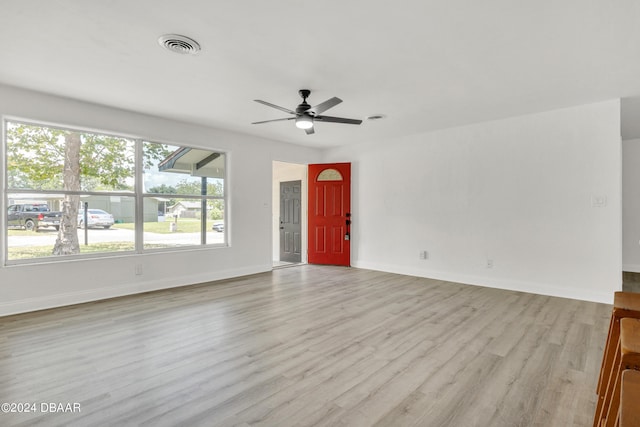 1703 Hill St, Edgewater, FL 32132 - interior space with light hardwood / wood-style floors and ceiling fan