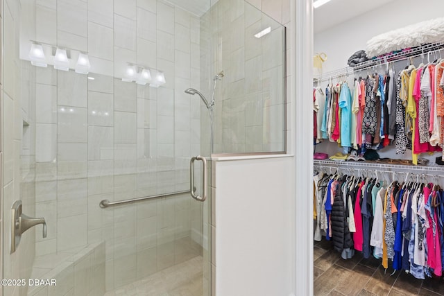 bathroom with an enclosed shower