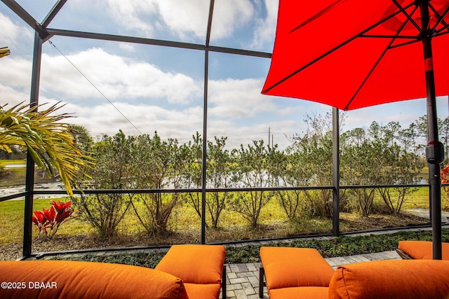 view of sunroom