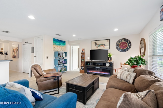 view of carpeted living room