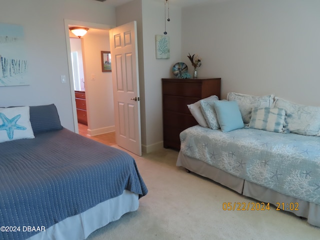 bedroom with carpet floors