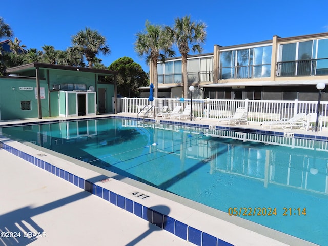 5500 Ocean Shore Blvd Unit 76, Ormond Beach, FL 32176 - community pool with fence