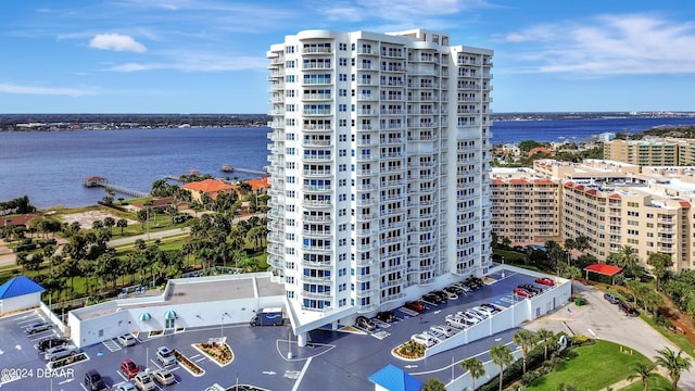 2 Oceans W Blvd Unit 204, Daytona Beach Shores, FL 32118 - drone / aerial view of apartment complex and a large body of water