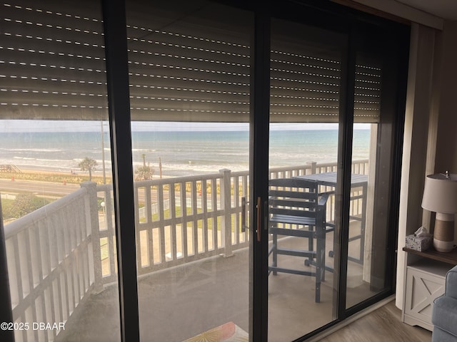 3580 S Ocean Shore Blvd Unit 404, Flagler Beach, FL 32136 - entryway with plenty of natural light and view of water and beach